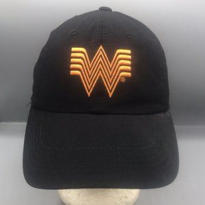Whataburger Adult One Size Employee Black Cap Hat Adjustable Workwear OSFA